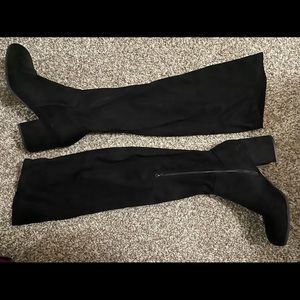 Black over the knee boots